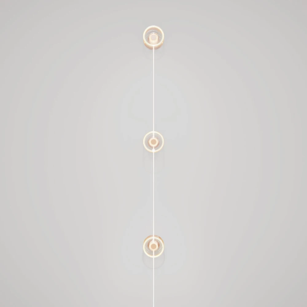 Φωτιστικό Τοίχου Spostaluce με Καλωδίο και 3 λάμπες Ghost Λευκό - Creative Cables