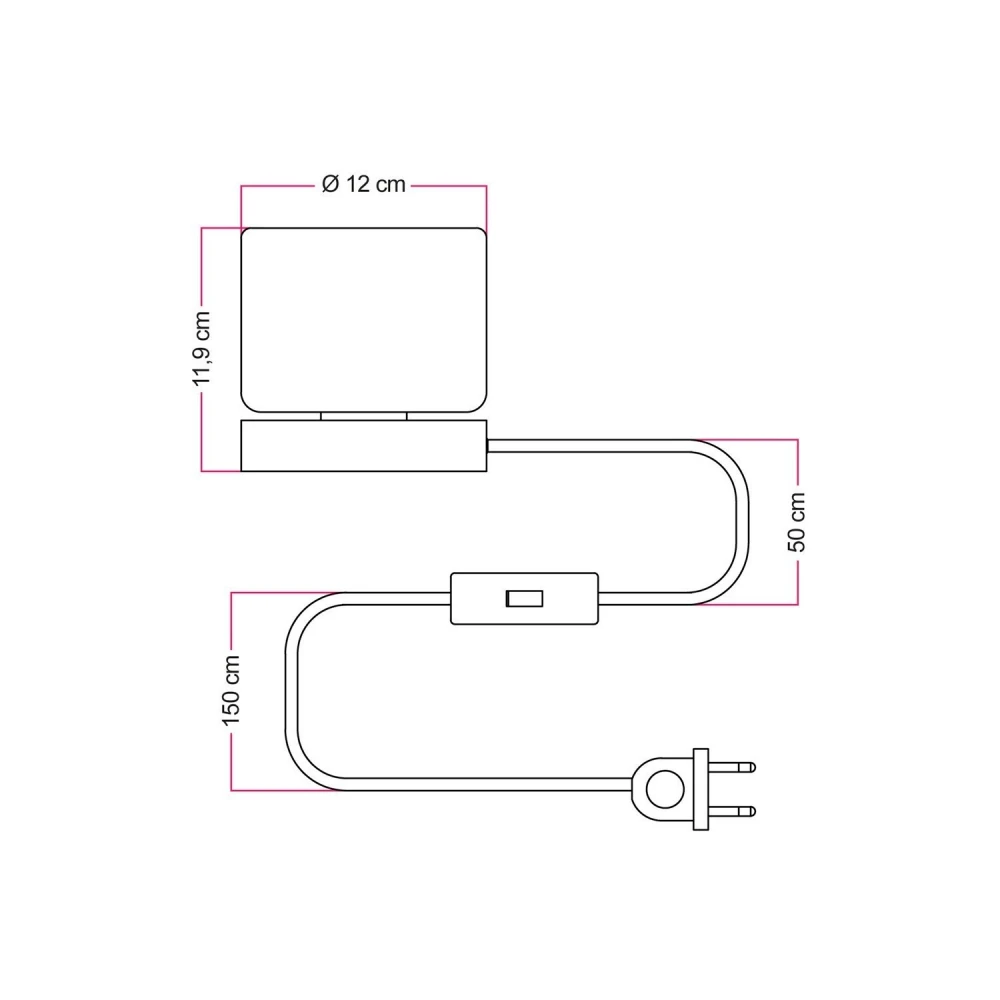 Επιτραπέζιο Φωτιστικό Posaluce Ghost Νικέλ - Creative Cables