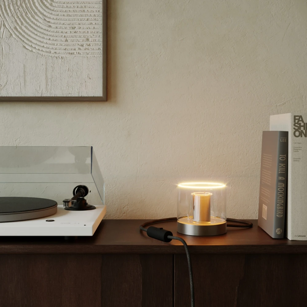 Επιτραπέζιο Φωτιστικό Posaluce Ghost Νικέλ - Creative Cables