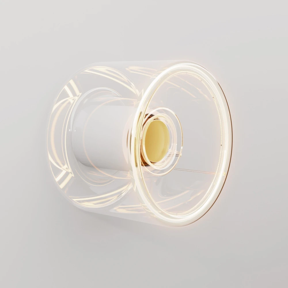 Φωτιστικό Τοίχου ή Οροφής Με Μικρή Διάφανη Λάμπα Ghost Λευκό - Creative Cables