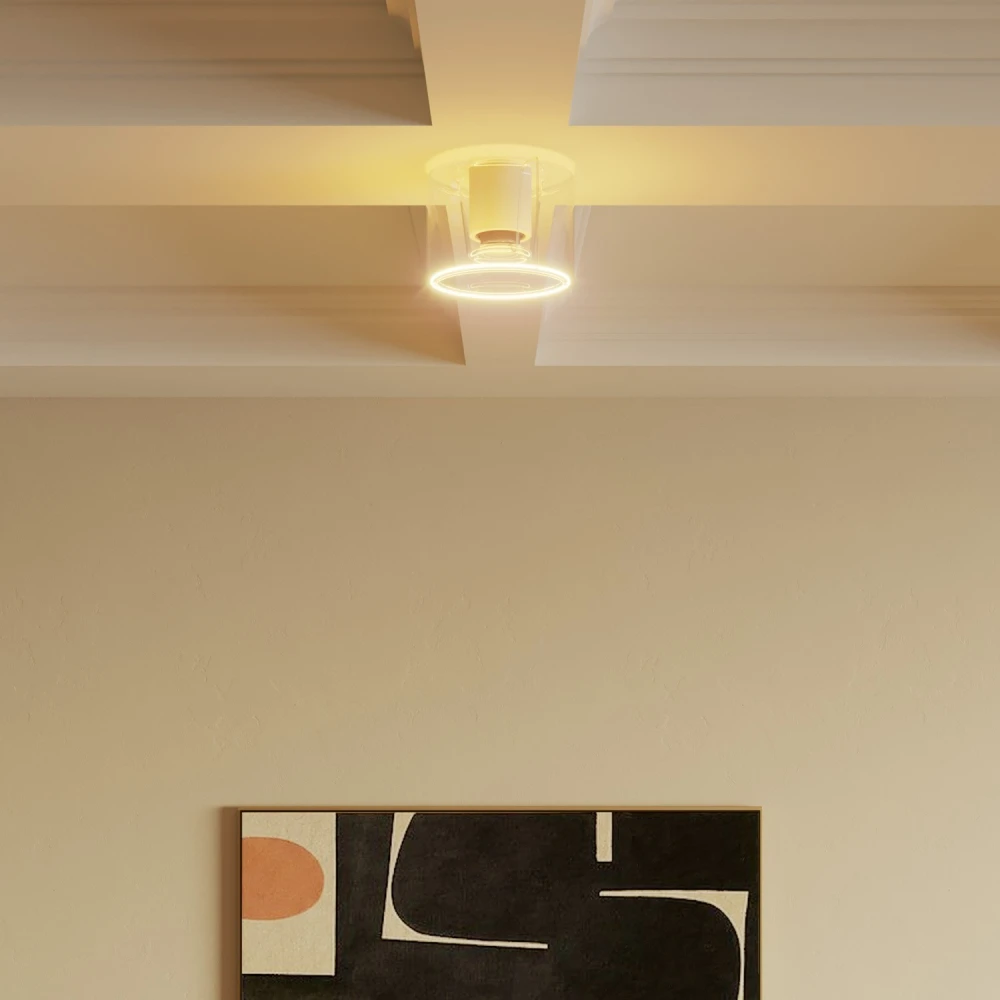 Φωτιστικό Τοίχου ή Οροφής Με Μικρή Διάφανη Λάμπα Ghost Λευκό - Creative Cables