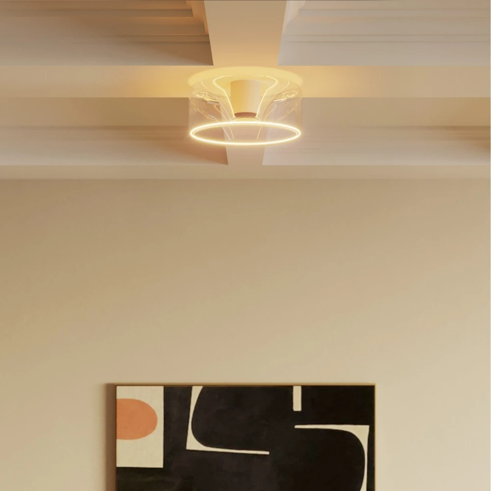 Φωτιστικό Τοίχου ή Οροφής Με Διάφανη Λάμπα Ghost Λευκό - Creative Cables