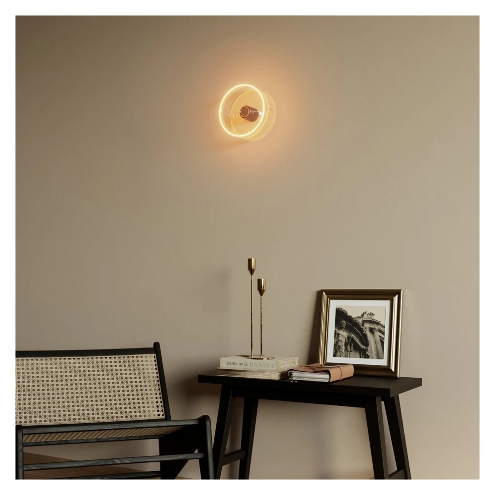 Φωτιστικό Τοίχου ή Οροφής Με Διάφανη Λάμπα Ghost Μαύρο - Creative Cables