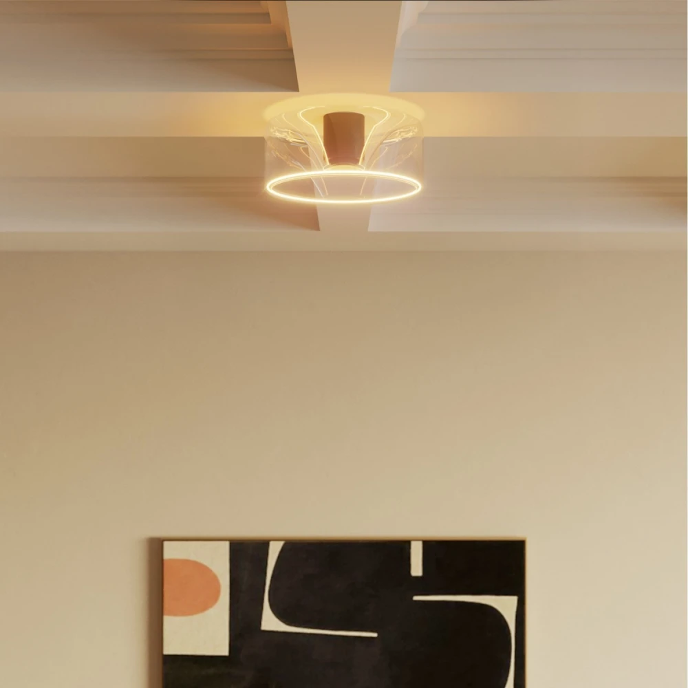 Φωτιστικό Τοίχου ή Οροφής Με Διάφανη Λάμπα Ghost Μαύρο - Creative Cables