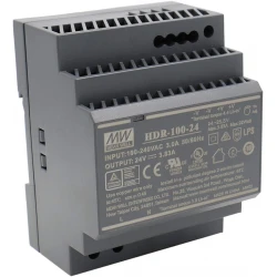 HDR-100-24 ΤΡΟΦΟΔΟΤΙΚΟ ΡΑΓΑΣ 24V 92W/3.83A MEANWELL