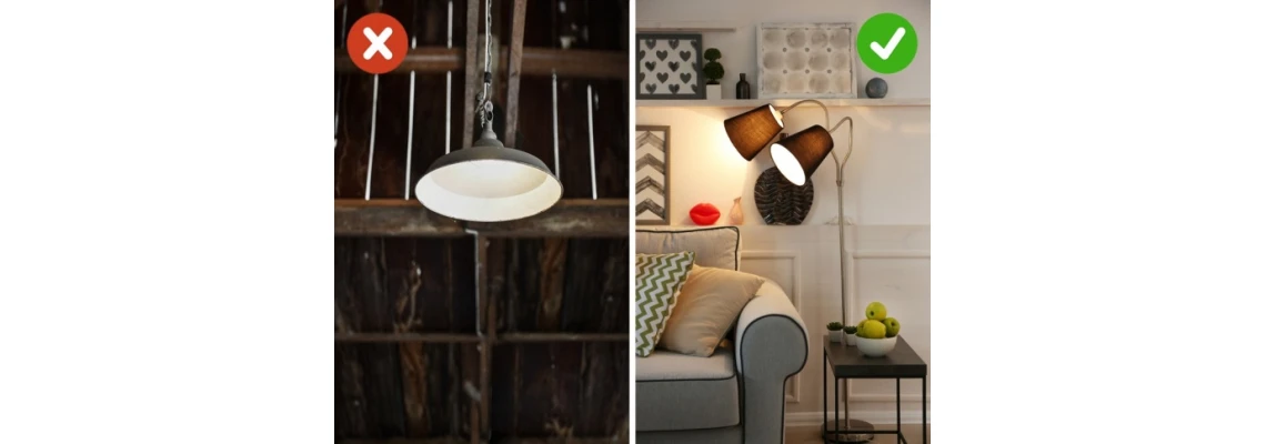 7 Λάθη που κάνουμε στο φωτισμό του σπιτιού