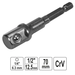 ΑΝΤΑΠΤΟΡΑΣ ΚΑΡΥΔΑKΙ HEX 1/2-70MM YT-04627
