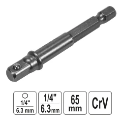 ΑΝΤΑΠΤΟΡΑΣ ΚΑΡΥΔΑKΙ HEX 1/4-65MM YT-04625