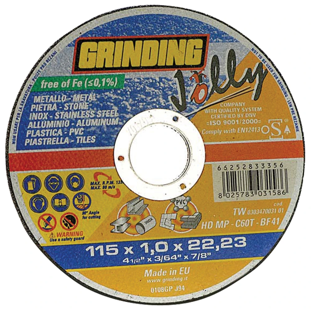 GRINDING  ΔΙΣΚΟΣ ΚΟΠΗΣ MULTI JOLLΥ - 125ΜΜ Χ 1,0ΜΜ Χ 22ΜΜ (50 ΤΕΜΑΧΙΑ)