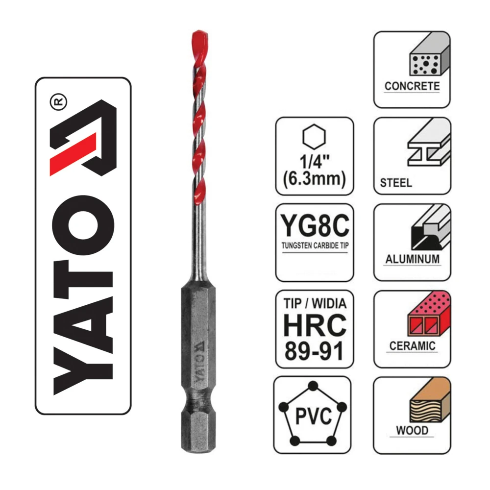 ΥΑΤΟ ΤΡΥΠΑΝΙ UNIVERSAL HEX - 8.0MM-ΔΙΑΜΕΤΡΟΣ