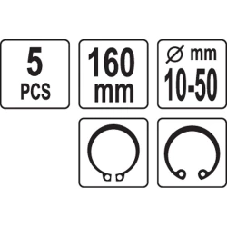 ΤΣΙΜΠΙΔΙ ΑΣΦΑΛΕΙΩΝ ΣΕΤ 5 ΤΜΧ 160MM YT-2130