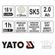 ΨΑΛΙΔΙ ΚΛΑΔΕΜΑΤΟΣ 18V 1X2Ah YT-828377