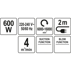 ΦΥΣΗΤΗΡΑΣ 600W YATO YT-85170