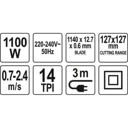 ΠΡΙΟΝΟΚΟΡΔΕΛΑ 1100W 127Χ127MM YT-82185
