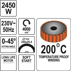 ΔΙΣΚΟΠΡΙΟΝΟ 2450W 355MM YT-82181