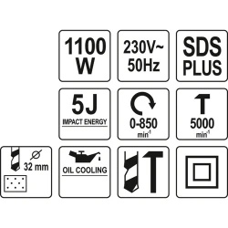 ΚΡΟΥΣΤΙΚΟ ΔΡΑΠΑΝΟ SDS PLUS 1100W YT-82123