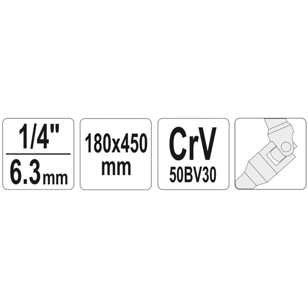 ΚΛΕΙΔΙ ΤΑΦ ΣΠΑΣΤΟ 1/4- 450ΜΜ YT-15291