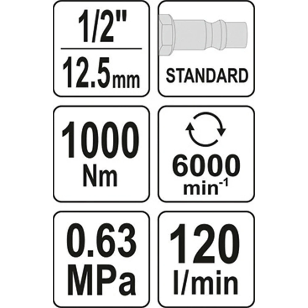 ΜΠΟΥΛΟΝΟΚΛΕΙΔΟ 1/2 1000 Nm YT-09528