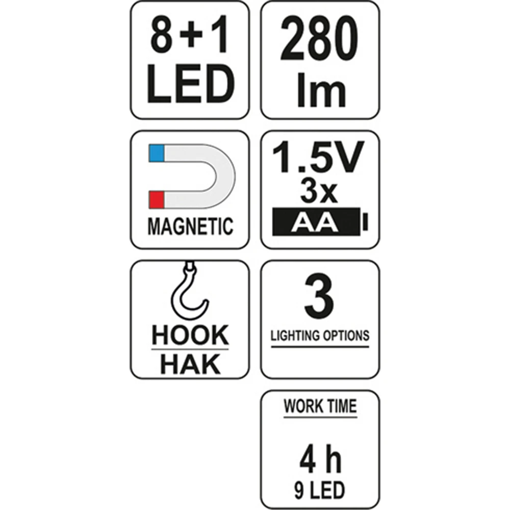 ΦΑΚΟΣ ΜΑΓΝΗΤ LED 2 ΣΕ 1 YT-08513