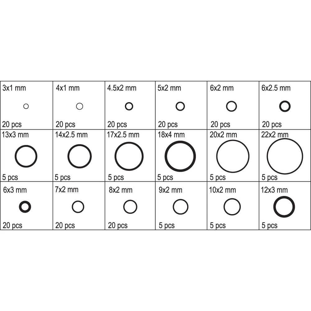ΣΕΤ O-RING 200 ΤΜΧ. YT-06877