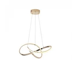 ΦΩΤΙΣΤΙΚΟ ΚΡΕΜΑΣΤΟ ΑΛΟΥΜΙΝΙΟΥ LED 30W 3000Κ 2000lm Φ60mm ΧΡΥΣΟ ARTE ILLUMINA SATURN