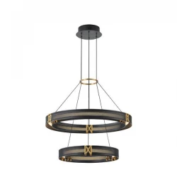 ΦΩΤΙΣΤΙΚΟ ΚΡΕΜΑΣΤΟ LED 62W 3000K 6200lm 620X1200mm ΑΛΟΥΜΙΝΙΟΥ ΜΑΥΡΟ -ΧΡΥΣΟ ARTE ILLUMINA LUIS