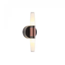 ΑΠΛΙΚΑ TOIXOY LED 6W 3000K 600lm Φ80X240mm ΑΛΟΥΜΙΝΙΟ ΜΑΥΡΟ ΧΡΥΣΟ ARTE ILLUMINA VELAS