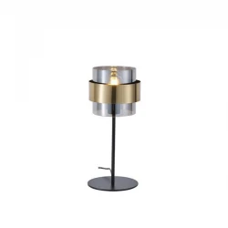 ΦΩΤΙΣΤΙΚΟ ΕΠΙΤΡΑΠΕΖΙΟ E27 Max 15W 180X415mm ΜΑΥΡΟ ΧΡΥΣΟ ARTE ILLUMINA RELIAC