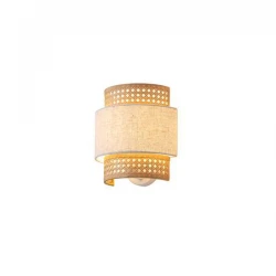 ΑΠΛΙΚΑ ΤΟΙΧΟΥ ΥΦΑΣΜΑ 1XE27 MAX 15W 260X460mm MΠΕΖ - ΜΑΤ ΑΣΠΡΟ ARTE ILLUMINA ISLA