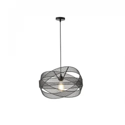 ΦΩΤΙΣΤΙΚΟ ΚΡΕΜΑΣΤΟ ΜΕΤΑΛΛΙΚΟ 1XE27  MAX 15W 250X250X1280mm ΜΑΥΡΟ ARTE ILLUMINA OGGI