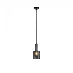 ΦΩΤΙΣΤΙΚΟ ΚΡΕΜΑΣΤΟ ΓΥΨΙΝΟ ΜΑΥΡΟ1XE27 MAX 40W 120X120X260mm ARTE ILLUMINA SCOURO
