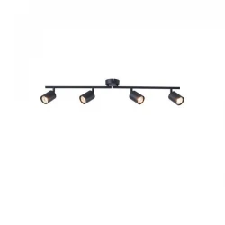 ΣΠΟΤ ΜΕΤΑΛΛΙΚΟ 4ΦΩΤΟ ΜΑΥΡΟ 4XGU10  Max 7W 790X80X165mm ARTE ILLUMINA OLYMP