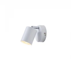 ΣΠΟΤ ΜΕΤΑΛΛΙΚΟ ΛΕΥΚΟ 1XGU10 Max 7W 135X80X95mm ARTE ILLUMINA OLYMP