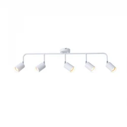 ΣΠΟΤ ΜΕΤΑΛΛΙΚΟ 5ΦΩΤΟ ΛΕΥΚΟ 5XGU10 Max 7W  800X90X230mm ARTE ILLUMINA OLYMP