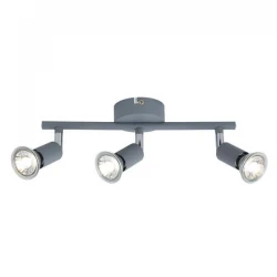 ΣΠΟΤ ΚΙΝΗΤΟ ΤΡΙΦΩΤΟ  ΜΕΤΑΛΛΙΚΟ Max 7W  ΓΚΡΙ 3XGU10 300X80X125mm ARTE ILLUMINA VORRAS