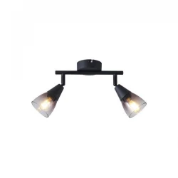 ΣΠΟΤ ΜΕΤΑΛΛΙΚΟ ΜΕ SMOKY ΓΥΑΛ ΔΙΦΩΤΟ  2XE14  220X80X165mm ARTE ILLUMINA CLASSY