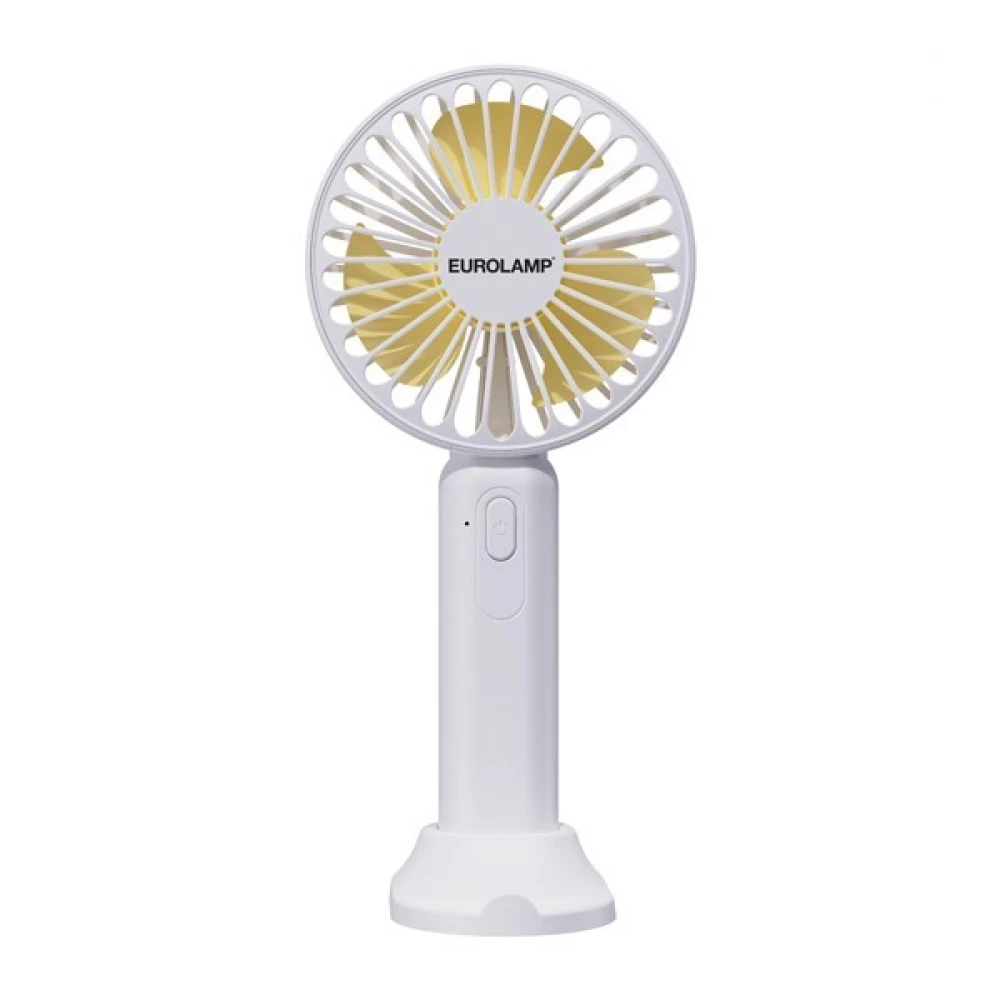 ΑΝΕΜΙΣΤΗΡΑΣ ΧΕΙΡΟΣ ΕΠΑΝΑΦΟΡΤΙΖΟΜΕΝΟΣ ΜΕ USB Φ9 ΛΕΥΚΟ-ΚΙΤΡΙΝΟ EUROLAMP