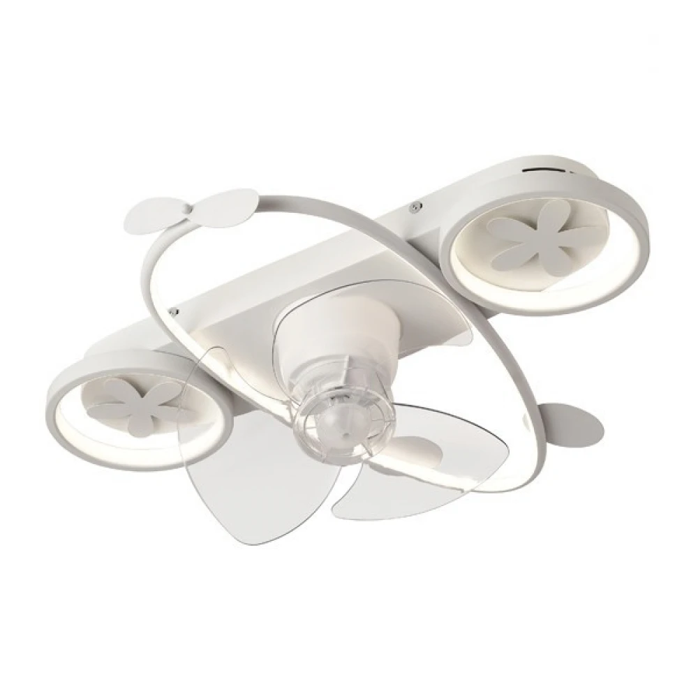 ΑΝΕΜΙΣΤΗΡΑΣ ΟΡΟΦΗΣ ΠΑΙΔΙΚΟΣ ΑΕΡΟΠΛΑΝΟ ΛΕΥΚΟΣ 24W ΜΕ LED ΦΩΣ 46W ΚΑΙ ΚΟΝΤΡΟΛ EUROLAMP