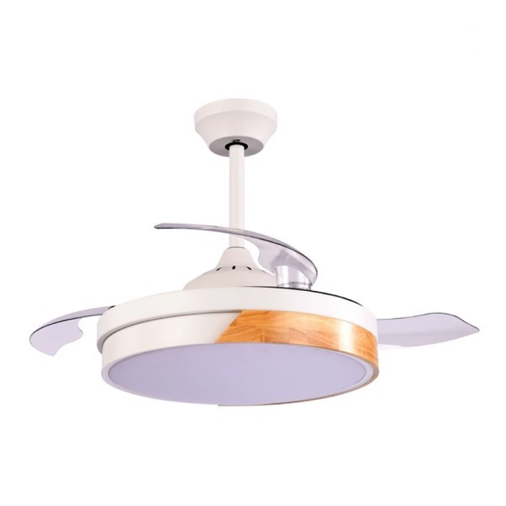 ΑΝΕΜΙΣΤΗΡΑΣ ΟΡΟΦΗΣ ΛΕΥΚΟΣ ΜΕ ΑΝΟΙΓΟΚΛΕΙΟΜΕΝΕΣ ΦΤΕΡΩΤΕΣ Φ107 ΗΧΕΙΟ BLUETOOTH LED ΦΩΣ ΚΑΙ ΚΟΝΤΡΟΛ  32W DC MOTEΡ EUROLAMP