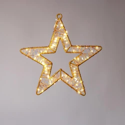 AΣΤΕΡΙ ΦΩΤΙΖΟΜΕΝΟ 23cm, 80 ΜΙΝΙ LED, 4,5V ΜΕΤAΣΧΗΜAΤΙΣΤΗ, ΜΠΡΟΝΖΕ ΜΕΤAΛΛΙΚΟΣ ΣΚΕΛΕΤΟΣ, ΜΠΡΟΝΖΕ ΧAΛΚΙΝΟ ΚAΛΩΔΙΟ, 70 ΘΕΡΜA ΛΕΥΚA & 10 ΘΕΡΜA ΛΕΥΚA FLASH ΜΙΝΙ LED, ΠΡΟΕΚΤAΣΗ ΠAΡΟΧΗΣ 5m, IP44
