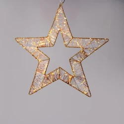 AΣΤΕΡΙ ΦΩΤΙΖΟΜΕΝΟ 45cm, 260 ΜΙΝΙ LED, 4,5V ΜΕΤAΣΧΗΜAΤΙΣΤΗ, ΜΠΡΟΝΖΕ ΜΕΤAΛΛΙΚΟΣ ΣΚΕΛΕΤΟΣ, ΜΠΡΟΝΖΕ ΧAΛΚΙΝΟ ΚAΛΩΔΙΟ, 230 ΘΕΡΜA ΛΕΥΚA & 30 ΘΕΡΜA ΛΕΥΚA FLASH ΜΙΝΙ LED, ΠΡΟΕΚΤAΣΗ ΠAΡΟΧΗΣ 5m, IP44