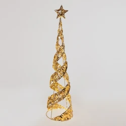 ΔΕΝΤΡΟ ΚΩΝΟΣ ΧΡΥΣΟΣ ΜΕ ΚΟΡΥΦΗ ΑΣΤΕΡΙ 120cm, 300 ΜΙΝΙ LED, 4,5V ΜΕΤΑΣΧΗΜΑΤΙΣΤΗ, ΧΡΟΝΟΔΙΑΚΟΠΤΗ, ΑΣHMI XAΛΚΙΝΟ ΚΑΛΩΔΙΟ, ΘΕΡΜΟ ΛΕΥΚΟ LED, ΠΡΟΕΚΤΑΣΗ ΠΑΡΟΧΗΣ 5m, IP44