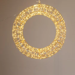 ΦΩΤΙΖΟΜΕΝΟ ΣΤΕΦΑΝΙ 60cm, 1400 MINI LED, 31V METAΣΧΗΜΑΤΙΣΤΗ, ΧΡΟΝΟΔΙΑΚΟΠΤΗ, ΜΠΡΟΝΖΕ ΧΑΛΚΙΝΟ ΚΑΛΩΔΙΟ, ΜΠΡΟΝΖΕ ΜΕΤΑΛΛΙΚΟΣ ΣΚΕΛΕΤΟΣ, ΘΕΡΜΟ ΛΕΥΚΟ LED, ΠΡΟΕΚΤΑΣΗ ΠΑΡΟΧΗΣ 5m, IP44