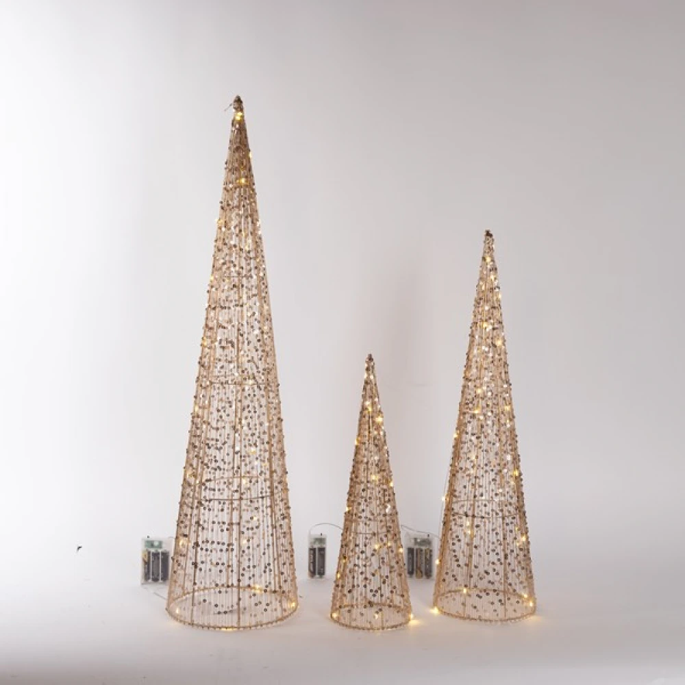 ΦΩΤΙΖΟΜΕΝΟΙ ΚΩΝΟΙ 40/60/80cm , 3 ΣΧΕΔΙΑ, 20/30/40 MINI LED, ΜΠΑΤΑΡΙΑΣ 2xAA/3xAA, ΧΡΟΝΟΔΙΑΚΟΠΤΗ, ΑΣΗΜΙ ΧΑΛΚΙΝΟ ΚΑΛΩΔΙΟ, ΧΡΥΣΟΣ ΜΕΤΑΛΛΙΚΟΣ ΣΚΕΛΕΤΟΣ, ΘΕΡΜΟ ΛΕΥΚΟ LED, ΠΡΟΕΚΤΑΣΗ ΠΑΡΟΧΗΣ 30cm, IP44