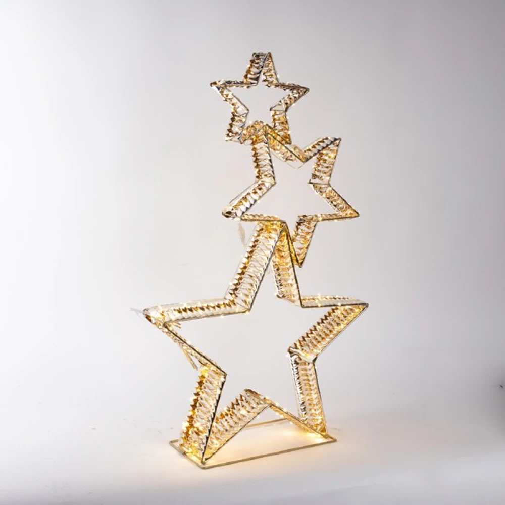 ΦΩΤΙΖΟΜΕΝΑ ΧΡΥΣΑ ΑΣΤΕΡΙΑ 180cm , 1200 MINI LED, 31V ΜΕΤΑΣΧΗΜΑΤΙΣΤΗ, ΧΡΟΝΟΔΙΑΚΟΠΤΗ, ΑΣΗΜΙ ΧΑΛΚΙΝΟ ΚΑΛΩΔΙΟ, ΧΡΥΣΟΣ ΜΕΤΑΛΛΙΚΟΣ ΣΚΕΛΕΤΟΣ, ΘΕΡΜΟ ΛΕΥΚΟ LED, ΠΡΟΕΚΤΑΣΗ ΠΑΡΟΧΗΣ 5m, IP44