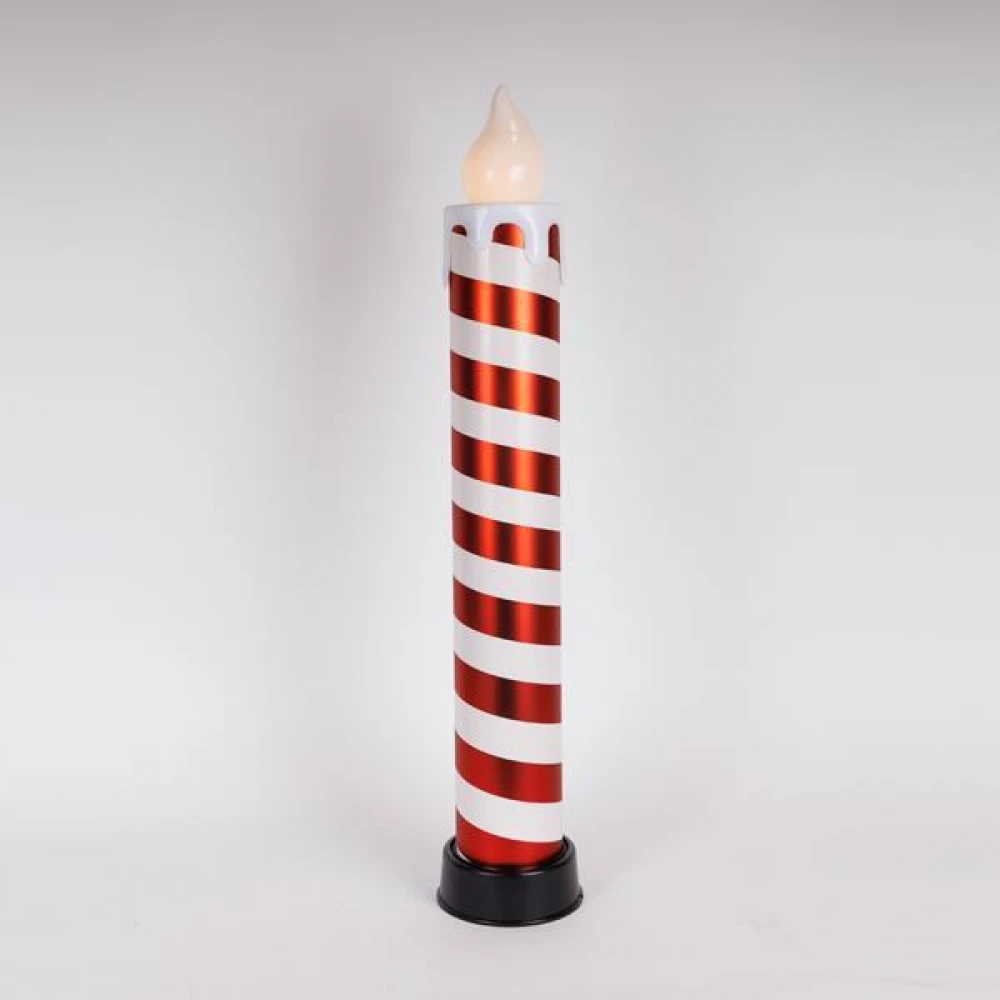 ΚΕΡΙ ΦΩΤΙΖΟΜΕΝΟ 14x82cm, ΚΟΚΚΙΝΟ & ΑΣΠΡΟ, ΜΕ ΚΙΝΗΣΗ ΣΤΗ ΦΛΟΓΑ, ΜΠΑΤΑΡΙΑΣ 3xAA, TIMER, 6 ΘΕΡΜΑ ΛΕΥΚΑ LED, IP44