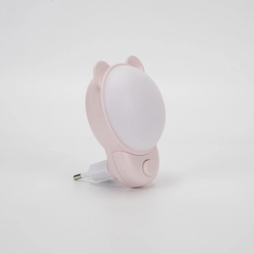 ΦΩΤΑΚΙ ΝΥΚΤΟΣ ΜΕ ΔΙΑΚΟΠΤΗ LED ΑΡΚΟΥΔΑΚΙ ΡΟΖ 1.2W EUROLAMP