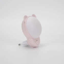 ΦΩΤΑΚΙ ΝΥΚΤΟΣ ΜΕ ΔΙΑΚΟΠΤΗ LED ΑΡΚΟΥΔΑΚΙ ΡΟΖ 1.2W EUROLAMP