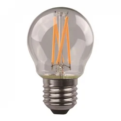 ΛΑΜΠΑ LED ΣΦΑΙΡΙΚΗ CROSSED FILAMENT 6.5W E27 220-240V DIMMABLE CLEAR ΘΕΡΜΟ ΛΕΥΚΟ 3000K - Eurolamp