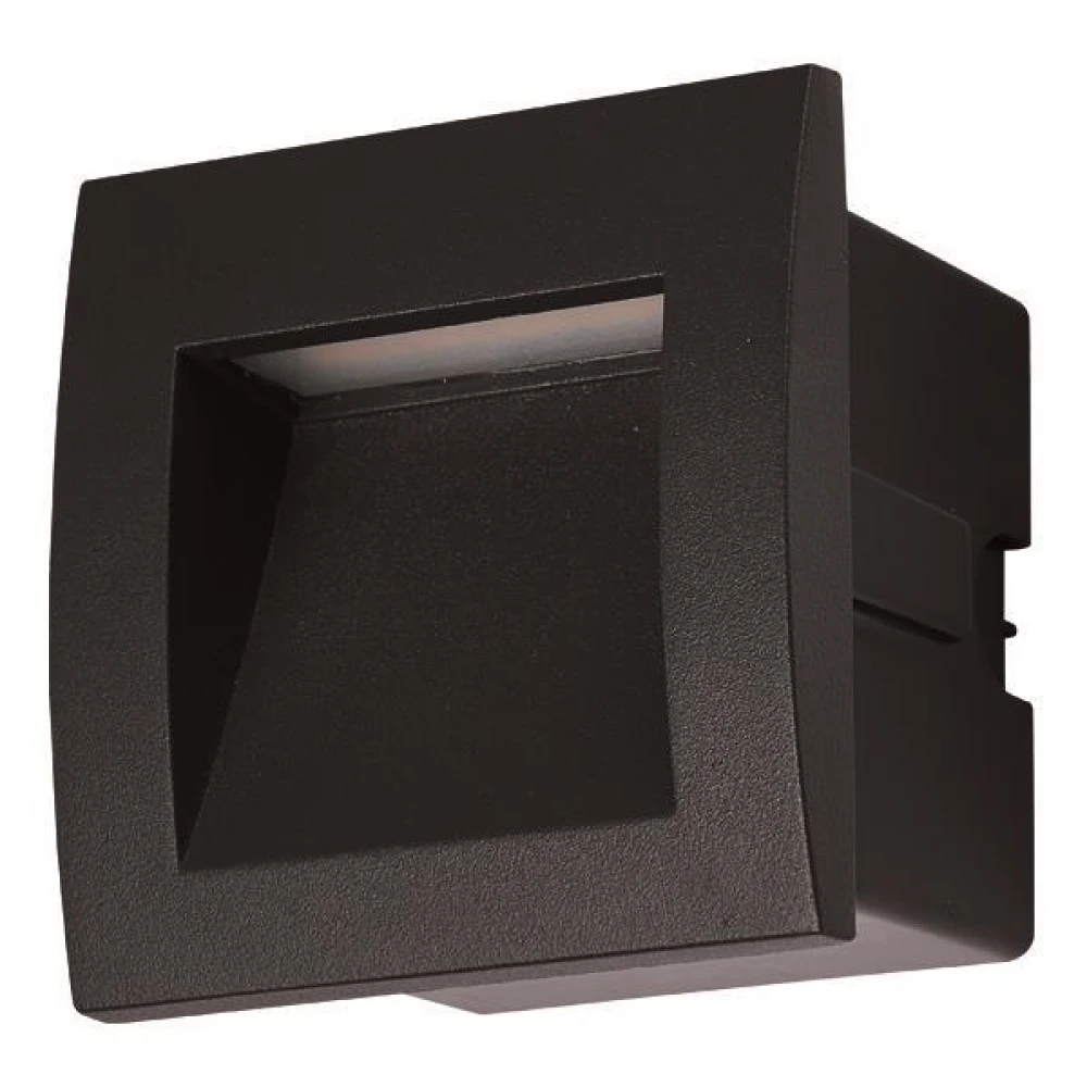 ΦΩΤΙΣΤΙΚΟ ΧΩΝΕΥΤΟ LED 3W IP54 220-240V 90X90X70mm ΜΑΥΡΟ PRO